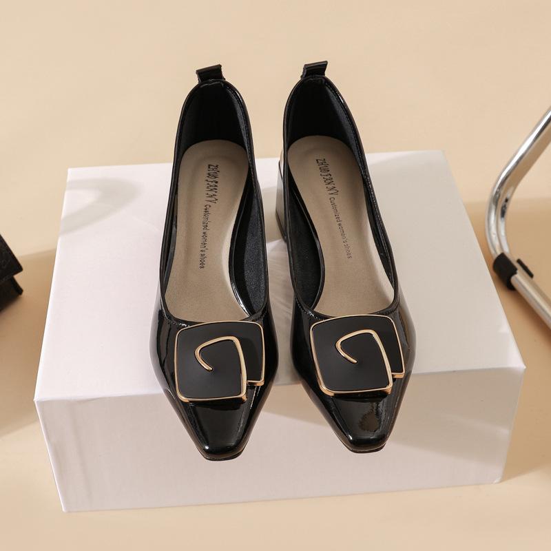 Neue Schuhe für Damen Moderne Pumps High End Neue OL Echtleder Casual High Heels Schuhe Elegante Abendschuhe 40 schwarz