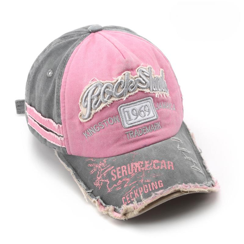 Unisex Washed Denim Baseball Cap Hochwertige Sportmützen Sommermütze Cap für Männer Frauen 1969 Letter Streetwear Cap