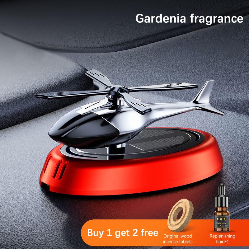 Auto Lufterfrischer Solar Flugzeug Dekoration Mini Auto Parfüm Lufterfrischer Duft Auto Flugzeug Ornament Auto Zubehör rot