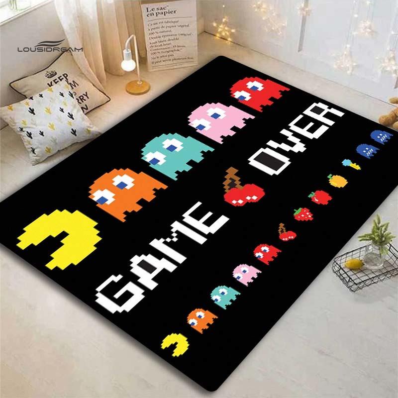 Pac-Man-Teppich, Retro-Spielteppich, Retro-Gaming-Teppich, Wohnzimmerteppich, Heimdekoration, Teppich, Einweihungsgeschenk, Büroteppich 80cm x 120cm