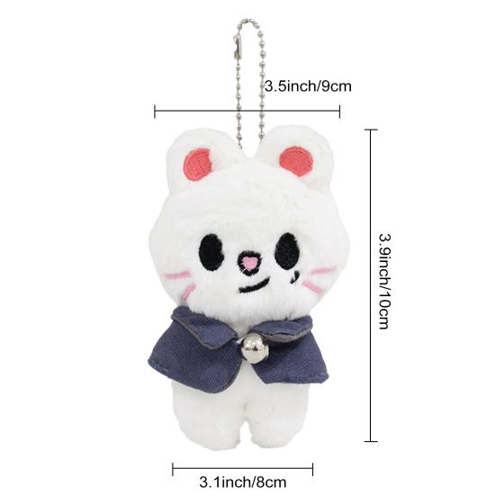 Stray Kids Plüschpuppe 10cm Entzückende Stoff-Schlüsselanhänger-Puppe Funktion Spaß Charakter F