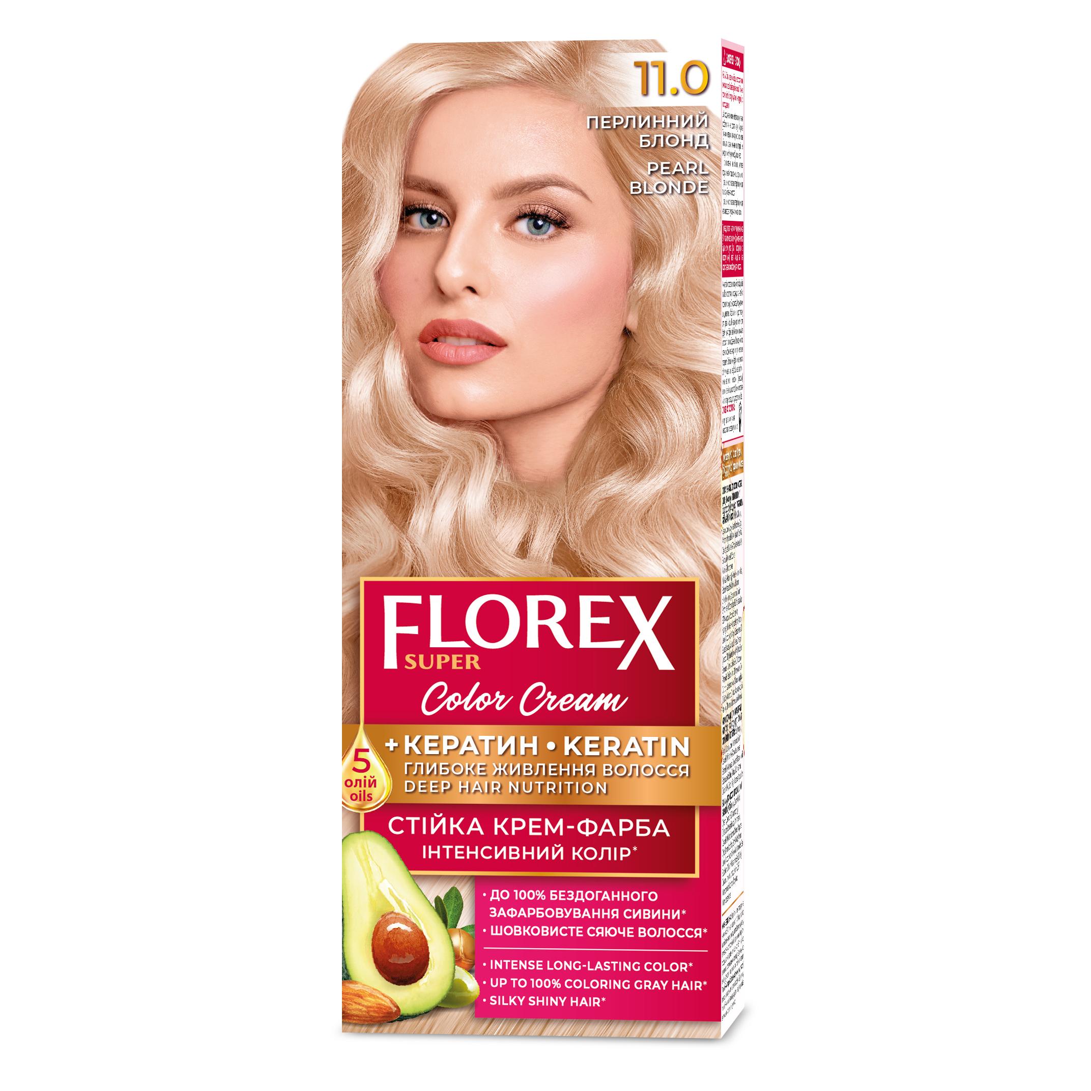 Florex Super permanente Haarfarbcreme - Gibt Ihrem Haar tiefe Nährstoffe, Macht Ihr Haar weich und seidig-glänzend. Pearl Blonde 11.0