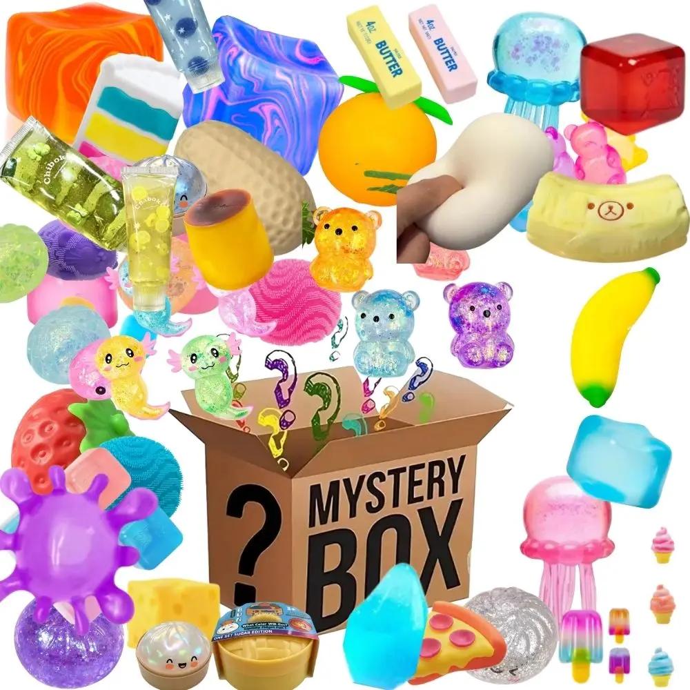 Kawaii Katzenpfote hi Blind Box Mystery Niedliche Quetschspielzeuge Fuß Antistress Stressabbau Simulierte Lebensmittelwürfel Fidget Spielzeug yellow