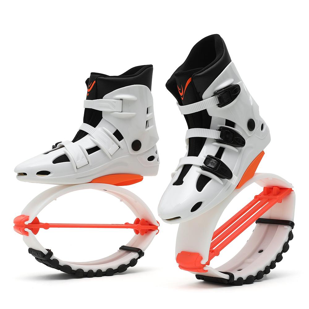 Känguru-Sprungschuhe, Fitness, Sport, Unisex, Bounce, Anti-Schwerkraft-Stiefel, für Zuhause, Fitnessstudio, Bodybuilding XXL 42-44 weiß/orange