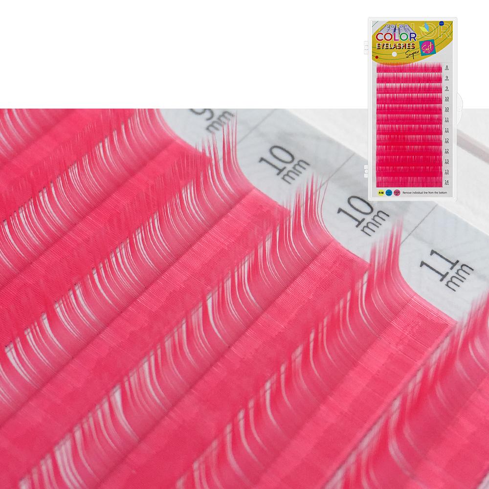 GAHAMACA Einzelne farbige Wimpern C/D/L/LU Curl 0,07/0,10 mm 8–14 mm falsche Wimpern künstliche farbige Wimpernverlängerungen 0.07mm LU 8-14mm MIX