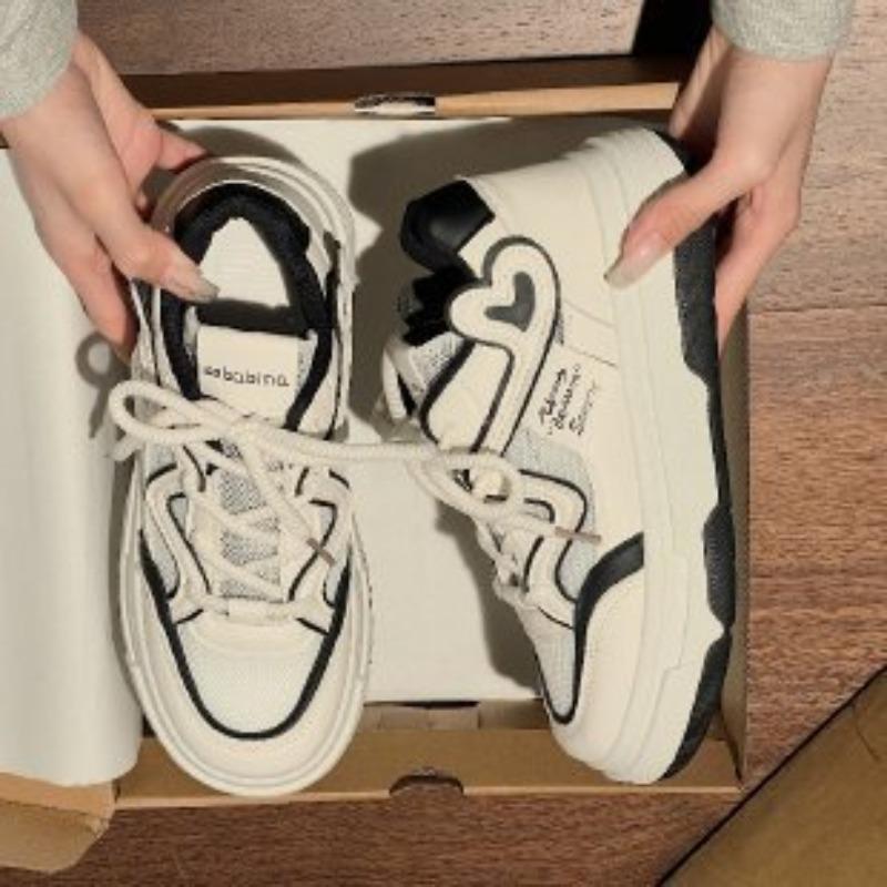 Neue Frühling- und Herbst-Mesh-Schuhe Damen Atmungsaktive Kleine Weiße Schuhe Damen Dünne Mesh-Schuhe Vielseitige Dicke Basisplatten-Schuhe 40 gray