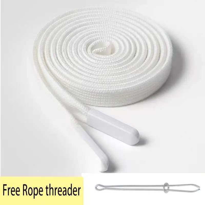 140cm Flache Geflochtene Kordel Jogginghose & Hoodie Kordelzug Seil Ersatz DIY Bekleidung Nähzubehör weiß
