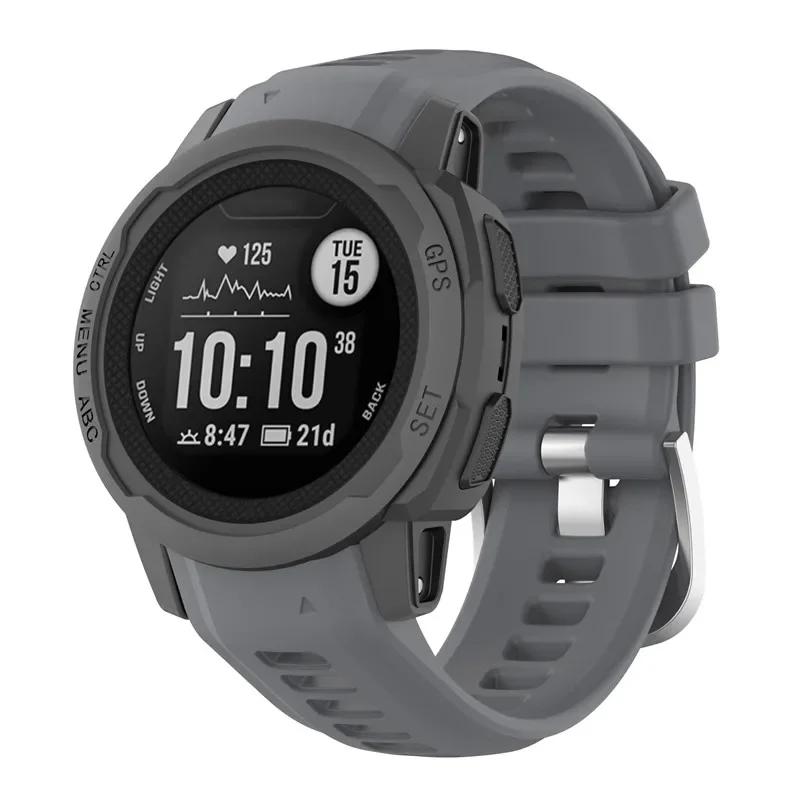 Armband für Garmin Instinct 2s Smartwatch Weiches Silikon Ersatzarmband Armband für Garmin Instinct 2s Armband Garmin Instinct 2s grau