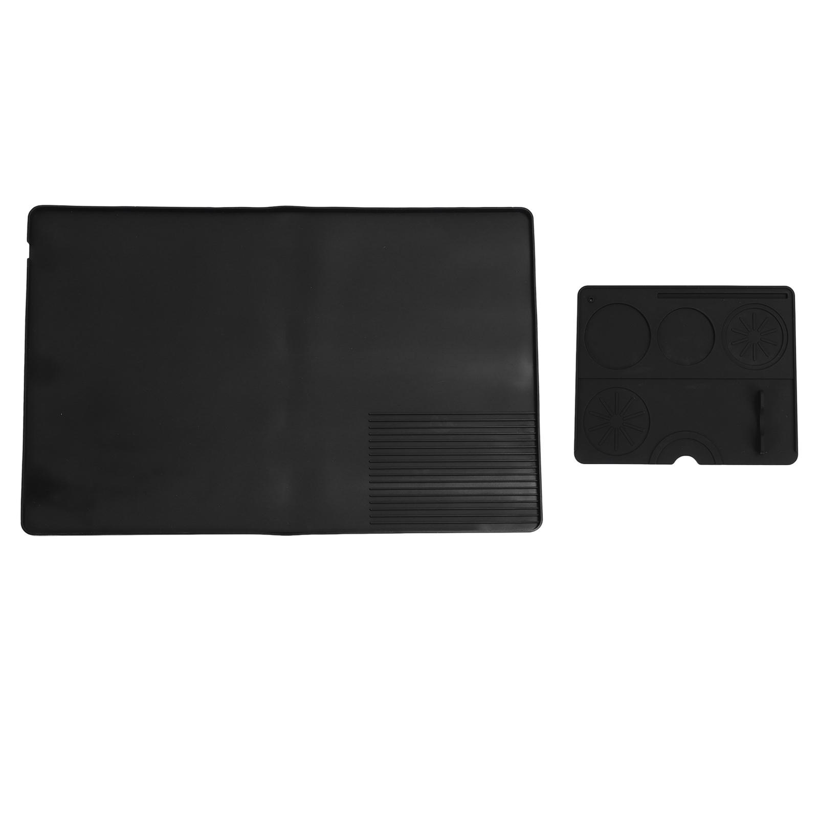 Silikon Kaffee Matte Rutschfest Hitzebeständig Kaffee Bar Matte mit Abnehmbarer Tampermatte für Zuhause