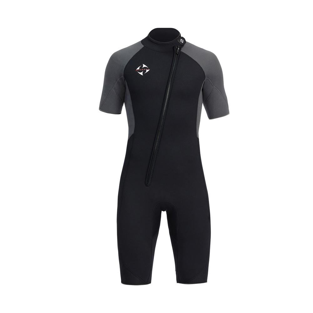 3MM Neopren Kurzarm Männer Shorty Neoprenanzug Dick Warm Halten Scuba Tauchen Anzug Surfen Quallen Schnorcheln Bademode M grau