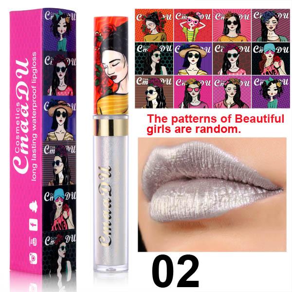 Chamäleon-Lippenstift, Diamant-Glitzer-Lipgloss, Lippenglasur, hochpigmentiert, langanhaltend, feuchtigkeitsspendender Lippenstift, Lippen-Make-up, Geschenk für Frauen 02