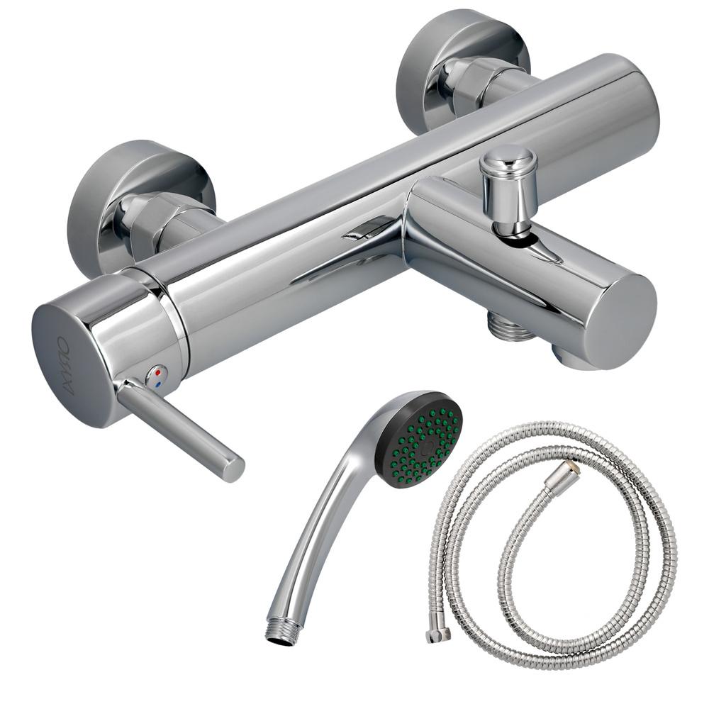 Einhand-Badewanne/Dusche „Dresden“, Badezimmer-Wasserhahn, Aufsatz-Wasserhahn, Küchen-Wasserhahn, Mischbatterie. Keramikkartusche Ø 35 mm.