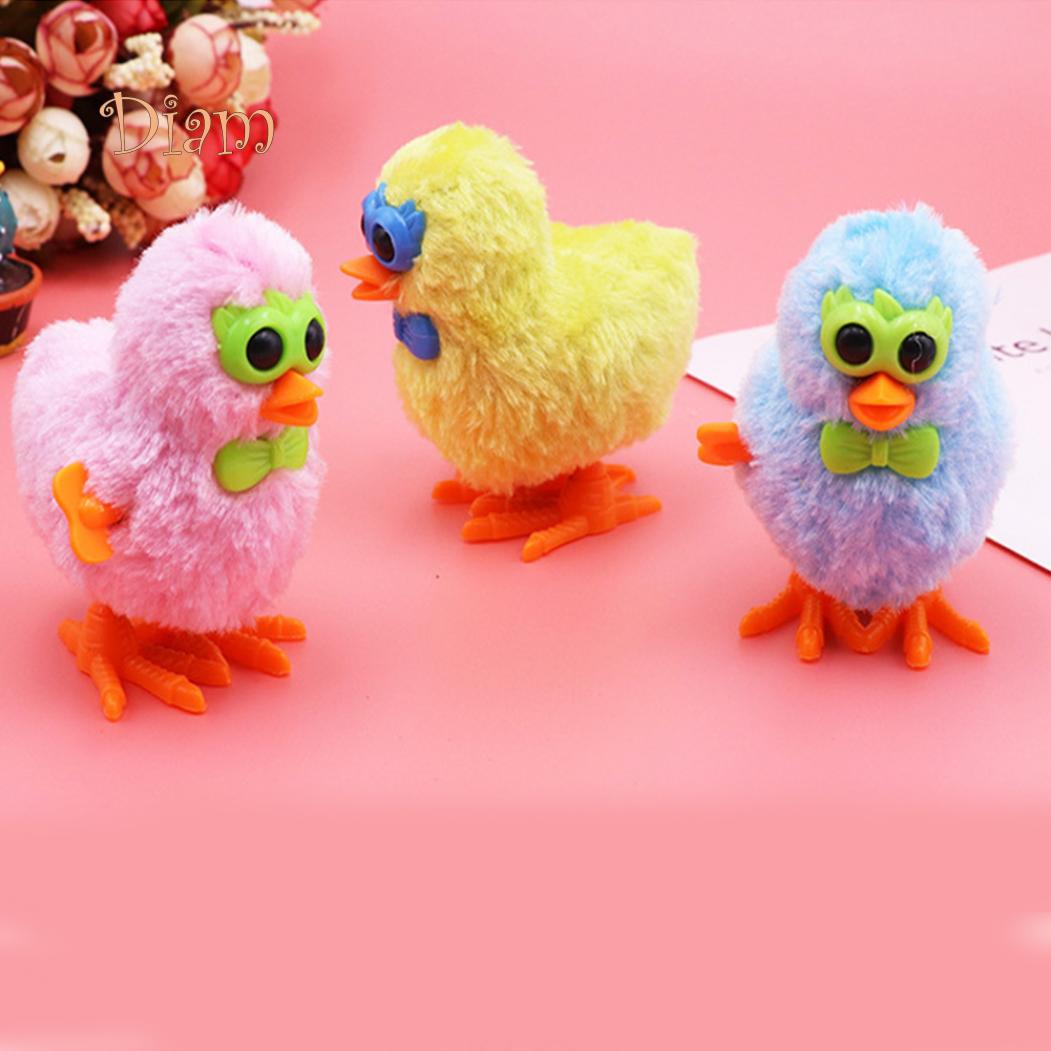 Obsessed Cartoon Plüsch Brille Küken Uhrwerk Aufziehpuppe Interaktives Kinderspielzeug Geschenk