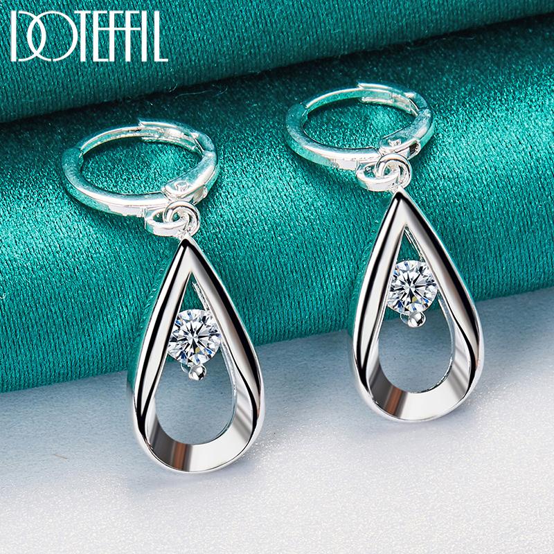 Waterdrop AAA Zirkon Ohrringe Silber Modeschmuck