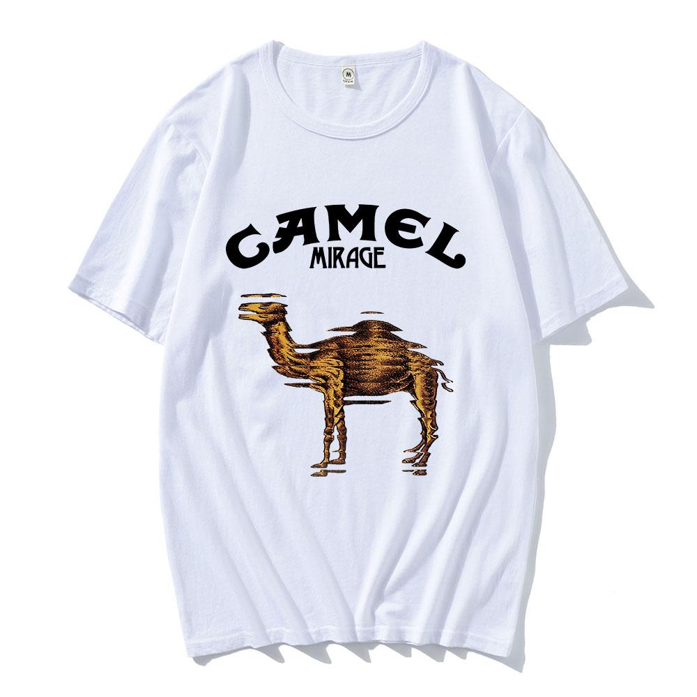 Retro Camell Zigaretten T-Shirt Vintage Baumwolle Herren Oberteile T-Shirts Kurzarm Lässig Streetwear Herren Damen Kleidung Harajuku T-Shirt S