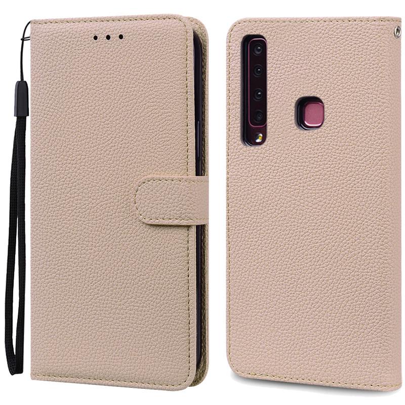 A9 2018 Hülle für Samsung Galaxy A9 2018 Hülle Flip Wallet Cover Ledertasche für Samsung A9 2018 A920F A920 GalaxyA9 Hülle For Galaxy A9 2018 beige