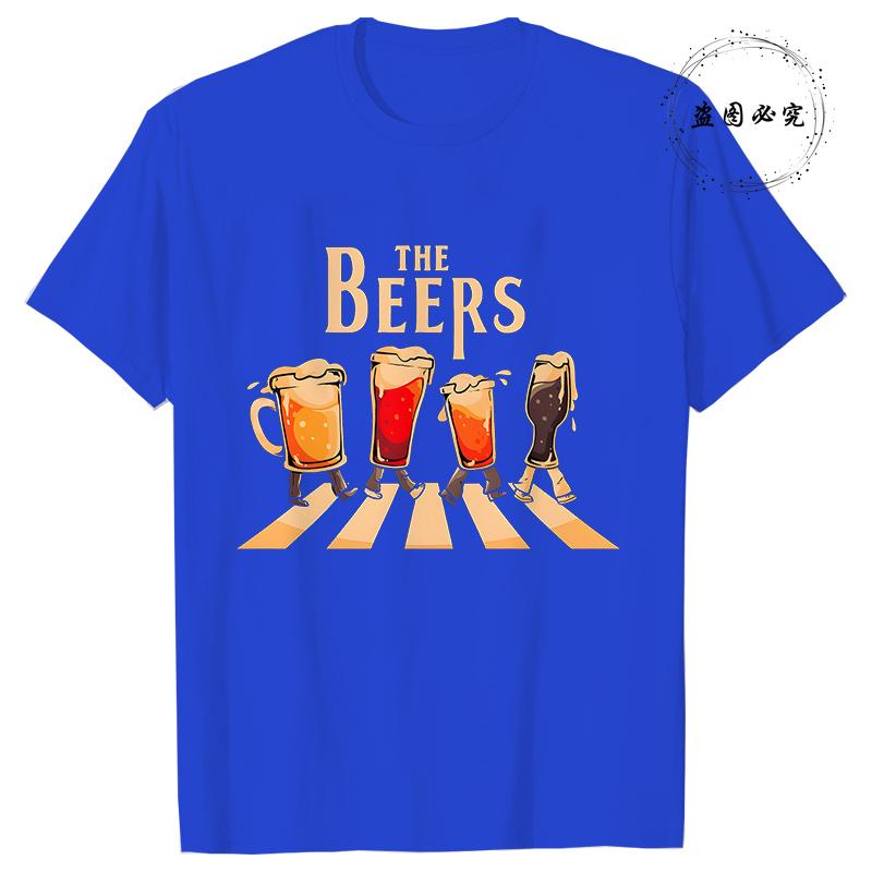 The Beers Printing Herren T-Shirts Atmungsaktive Markenoberteile Street Fashion T-Shirt Lässige Sommer T-Shirts Mode Herren T-Shirts XL