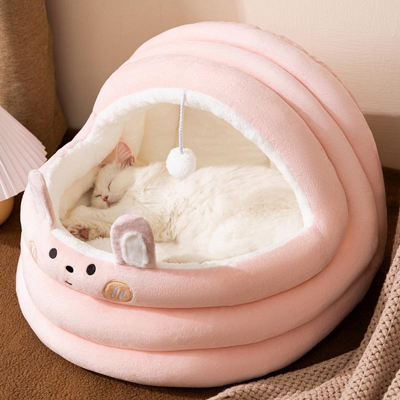 Katzenstreu Herbst/Winter Katzenbett Katzenhaus Halboffene Hundeunterlage Babykatzenstreu Haustierbedarf 40cm