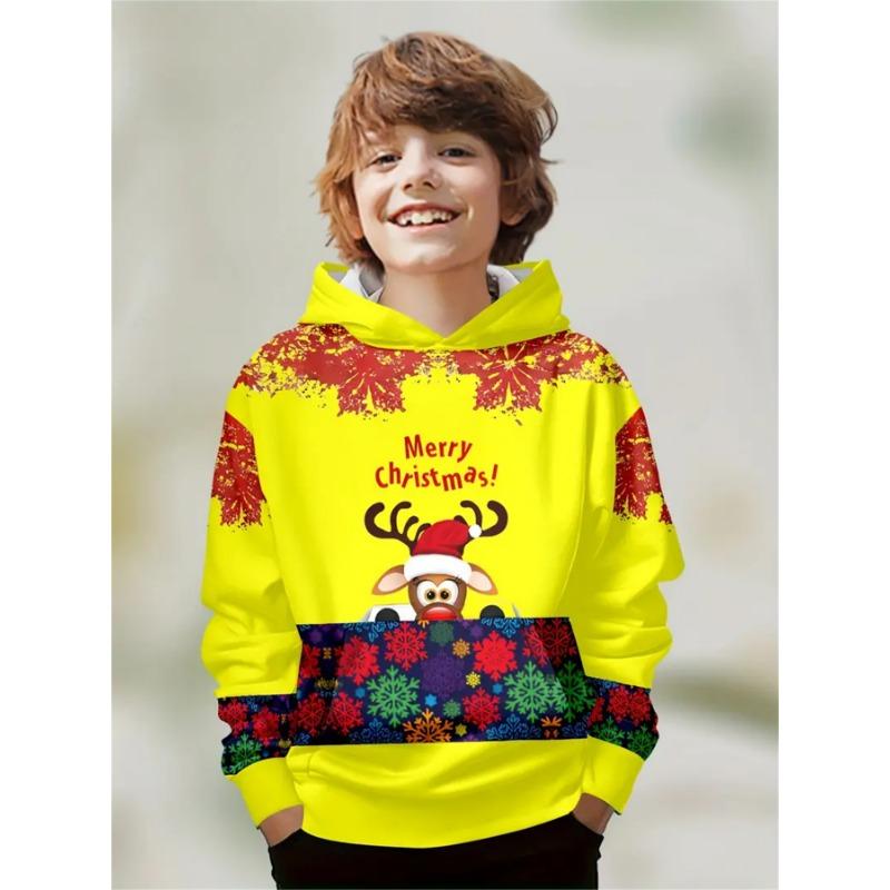 Kinder Sweatshirt Jungen Mode Motocross Racing 3D Gedruckt Casual Hoodie Langarm Polyester Sport Tops Pullover Kinderkleidung 120CM yellow