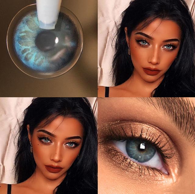 Kontaktlinsen für die Augen, ein Paar, farbige Kontaktlinsen, grün, braun, natürlicher Look, Diamant, Schönheit, Kosmetik, Farblinsen, Augen, koreanisch -5.50 armee grüne