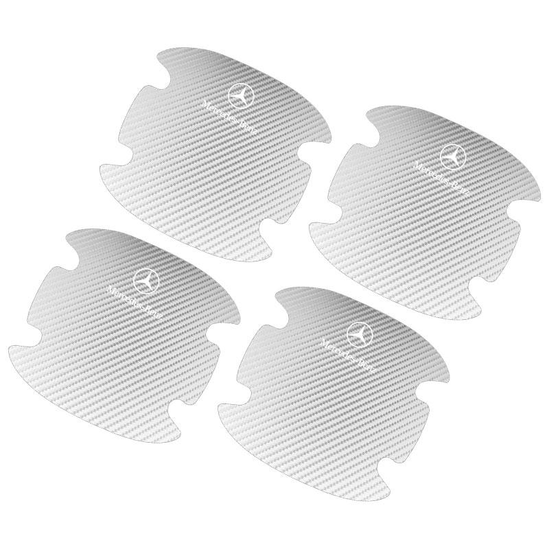 4 Stück Autoaufkleber Kratzschutz Autotürgriff Kohlefaser Schutz für Mercedes-Benz C500 C200 C300 A B C E GLA CLA GLK GL ML GLE V177 W247 W176 benz weiß