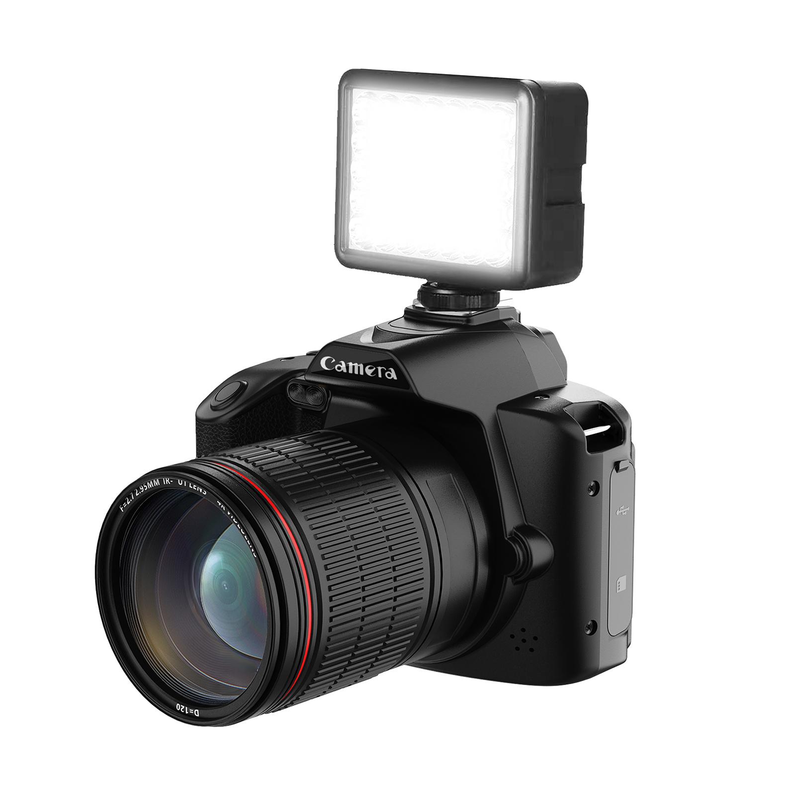 4K Digitalkamera WiFi Digitale Videokamera 64MP Doppelobjektiv 3 Zoll IPS Bildschirm 16X Anti-Shake Zoom Camera & Fill Light