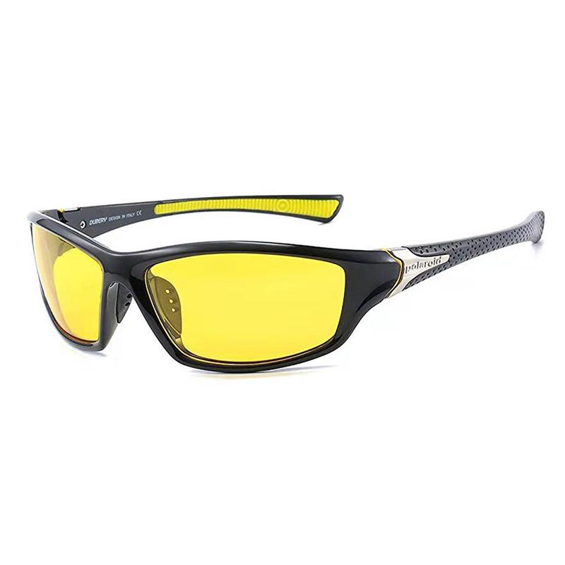 Vintage Herren Polarisierte Sonnenbrille Blendfreie Nachtsicht Autofahrerbrille Herren Sonnenbrille Klassische Outdoor-Sportbrille gelb