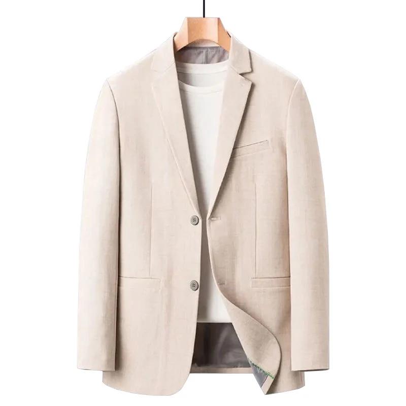 Herren Blazer Jacke Einfarbiger Blazer für Herren Lässige Bürokleidung Herren in Anzügen & Blazern M licht kaffee