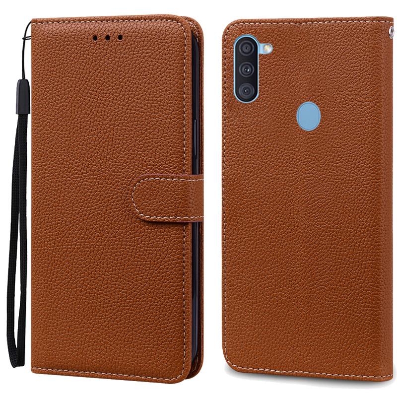 A11 M11 Hülle Für Samsung Galaxy A11 Hülle Galaxy M11 Flip Leder Brieftasche Hülle Für Samsung A11 Hülle Coque Fundas Bumper Shell For Samsung A11 braun