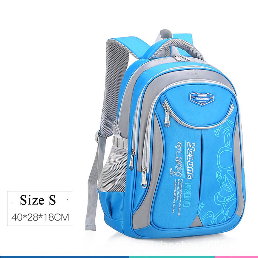 Kinder Schultaschen Teenager Sicherheit Reflektierender Rucksack für Jungen Mädchen Oxford Wasserdichte Schultasche S himmelblaue
