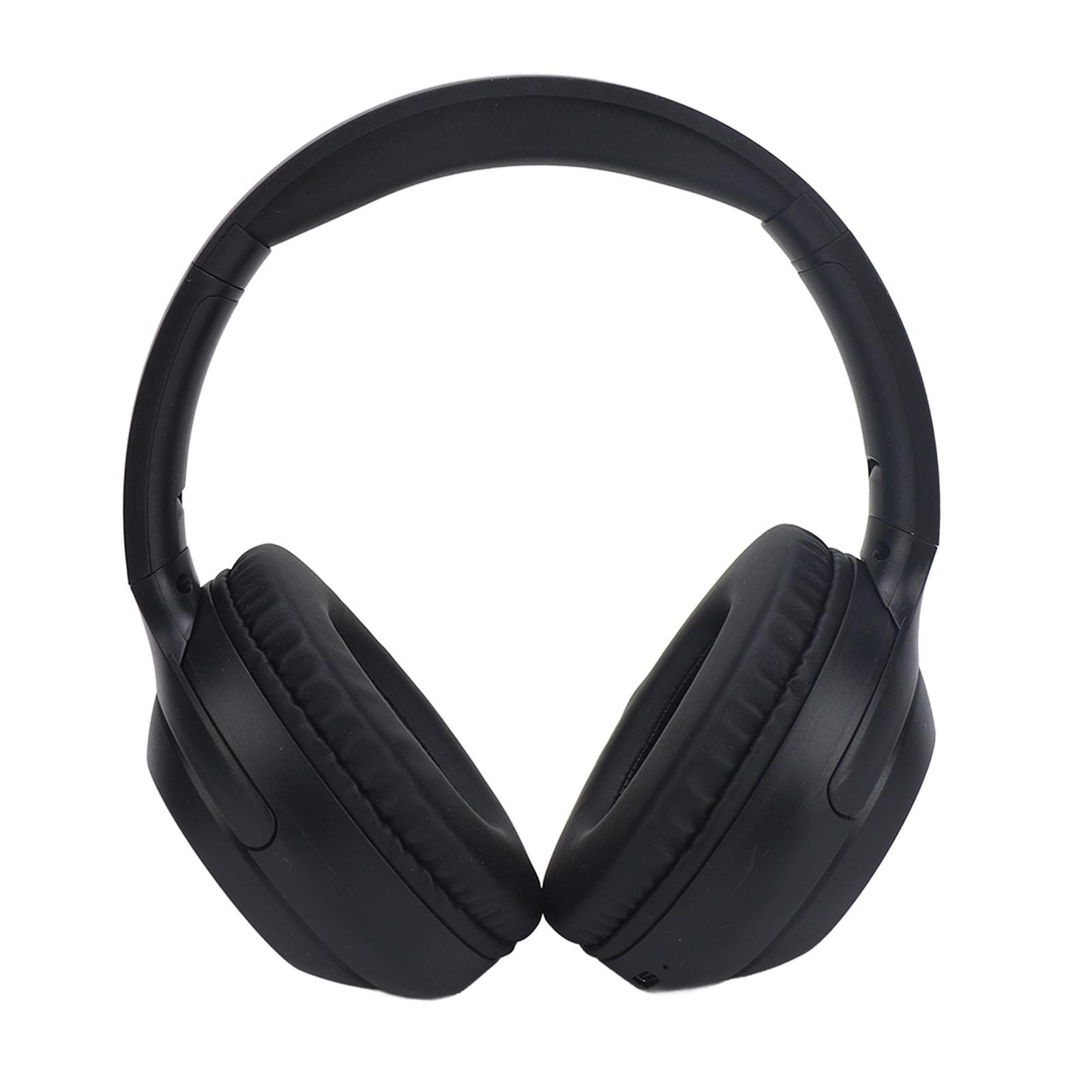Kabellose Over-Ear-Bluetooth-Kopfhörer, lange Spielzeit, tiefer Bass, Stereo-Kopfhörer für unterwegs und zu Hause schwarz