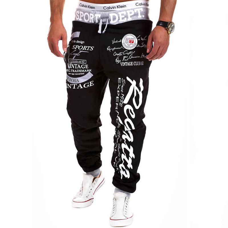 Männer Baggy Hosen Männer Jogging Hosen Persönlichkeit Jogginghose Männer Casual Hosen 4XL schwarz