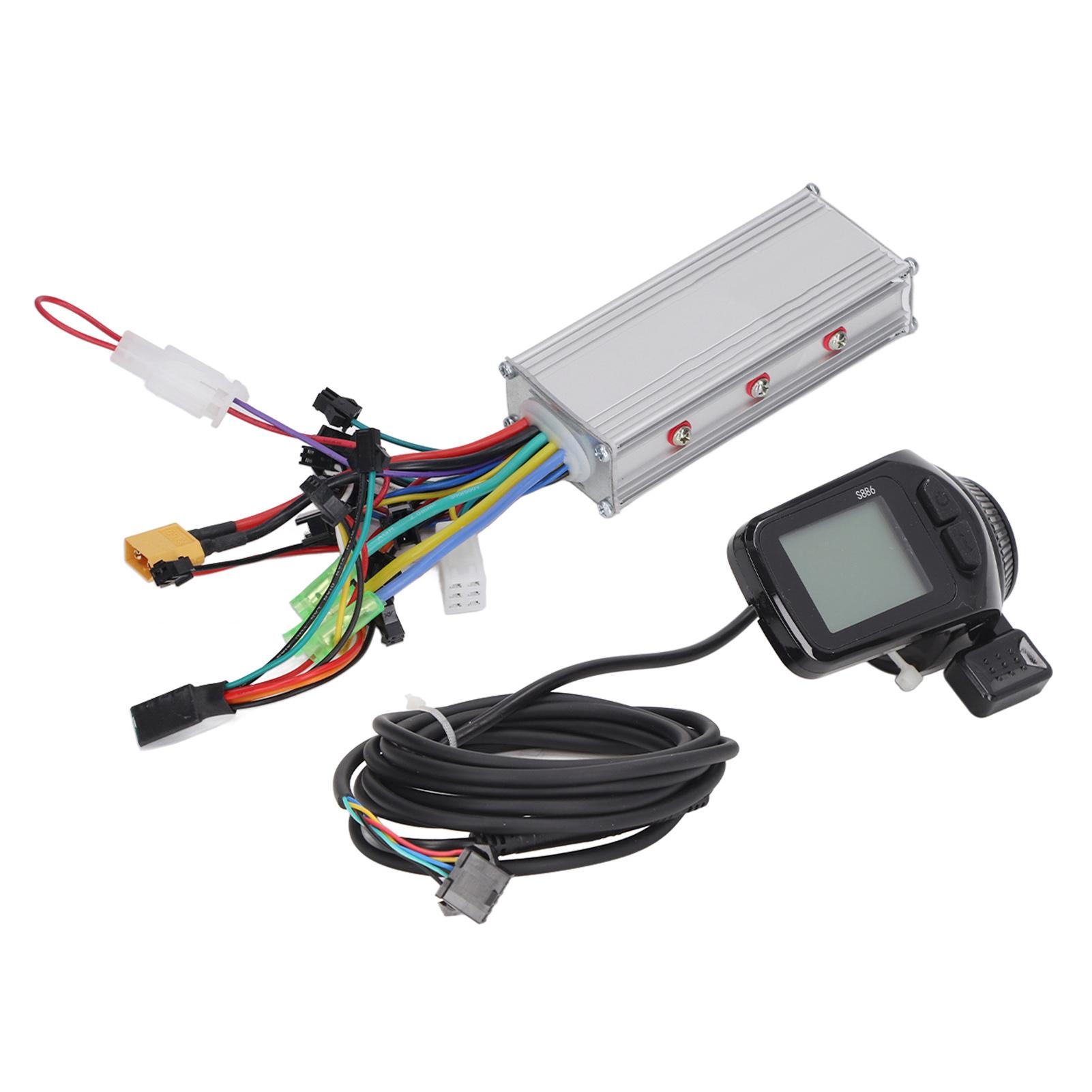 Fahrrad Motor Controller Kit 28A 3648V 500W S886LCD Meter Aluminiumlegierung Roller Bürstenloser Controller