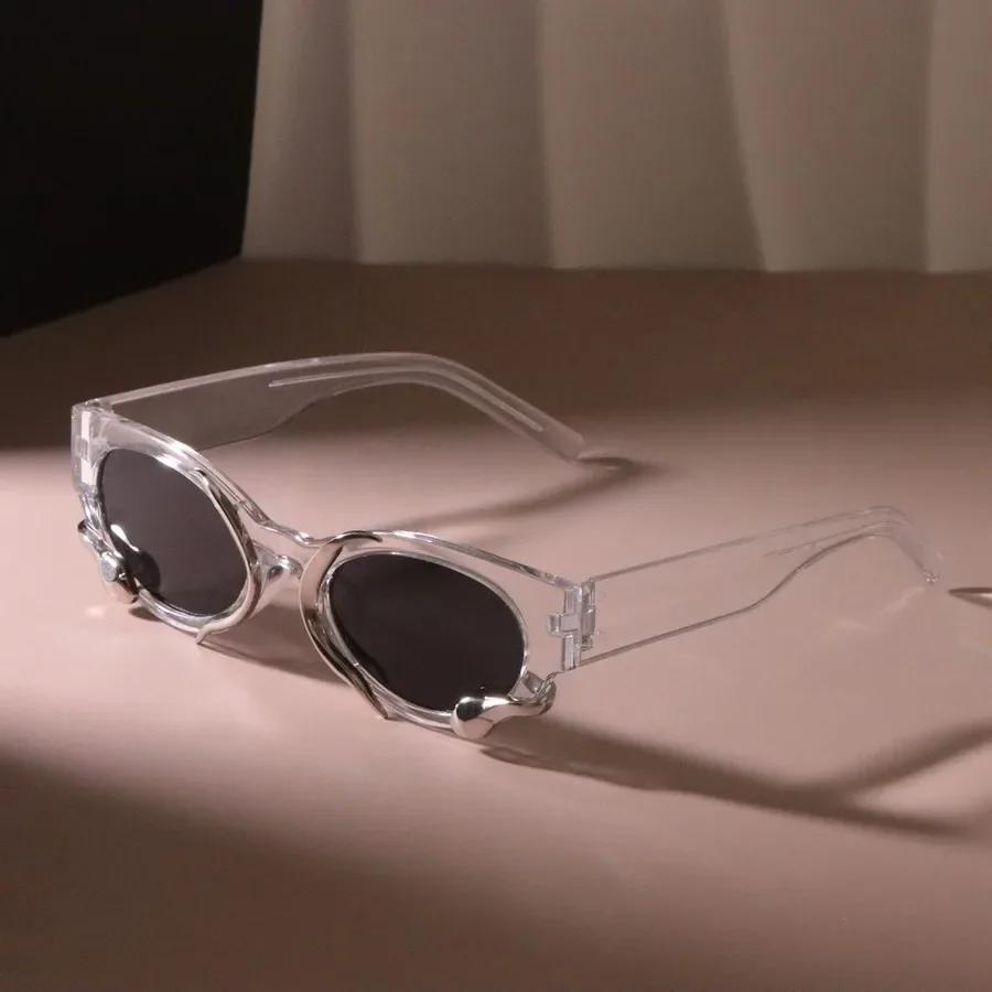 Stylische Katzenaugen-Sonnenbrille Damen Herren Retro Spiegelglas Sonnenbrillen Damen Herren Stilvolle Farben Oculos De Sol Reisen Stilvoll Other gray