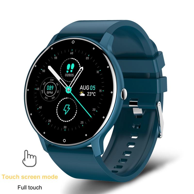 Smart Watch Herren/Damen, Voll-Touchscreen, Herzfrequenzerkennung, Sport, Fitness, Anruf, Schrittzähler, wasserdichte Uhr für Android/IOS