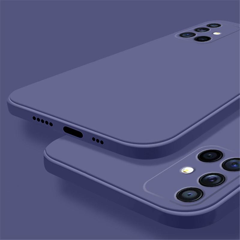 A53 A73 A33 A23 Hülle Hautgefühl Weiche flüssige Silikonhüllen für Samsung Galaxy A53 A23 A33 A73 A13 A22 A32 A52 A72 A51 A71 M32 M33 M53 5G 4G Rückseite Samsung Galaxy A32 4G grau