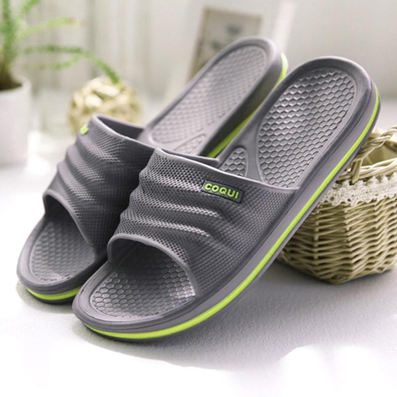Herren-Slipper für Zuhause, Plattform, Strand-Hausschuhe, Damen, EVA, rutschfeste Badepantoffeln, Outdoor, Herren-Sommerschuhe, Unisex-Hausschuhe 40 grau