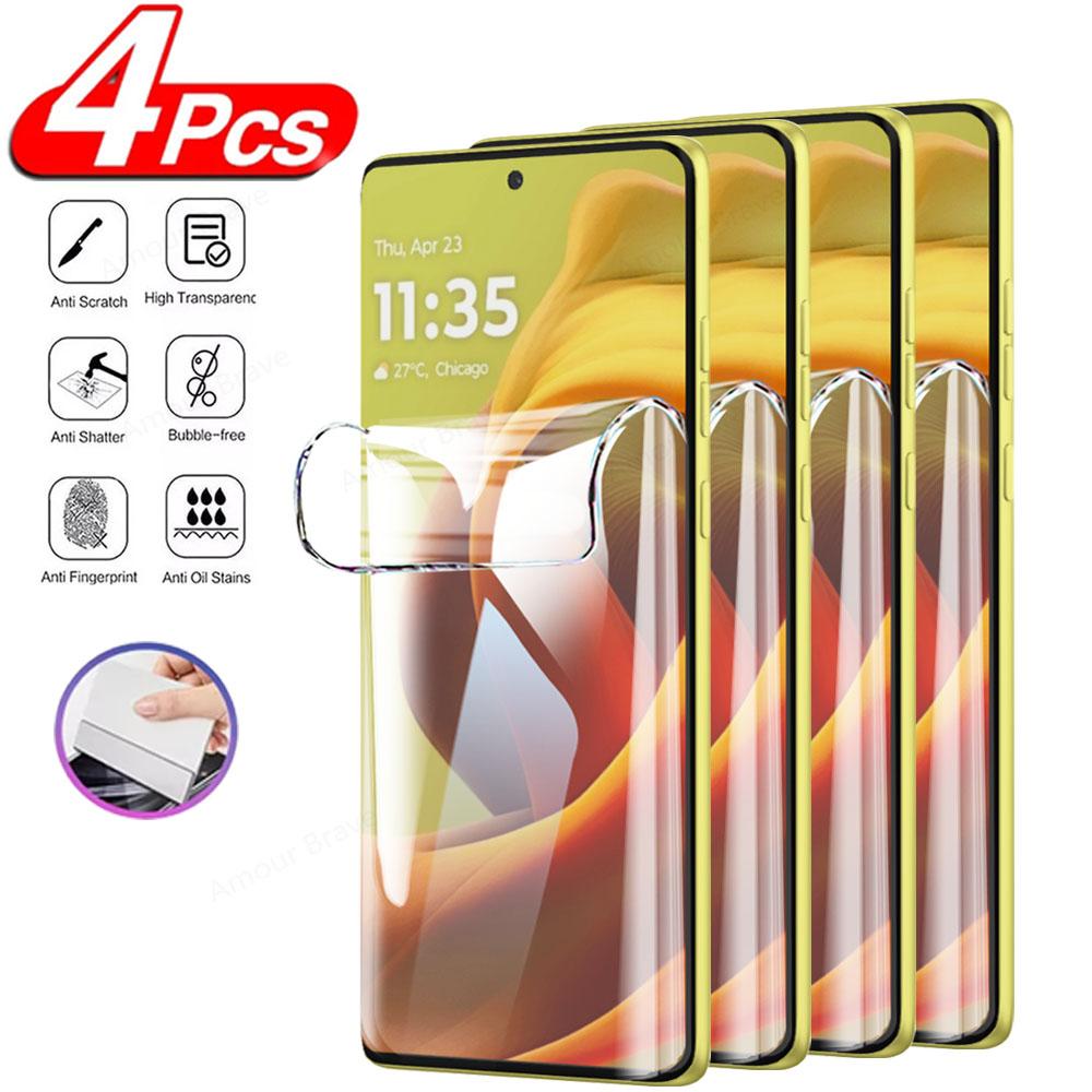 4 Stück Hydrogel-Folie für Motorola G85 G84 G14 G72 G82 G45 G55 G35 G75 Moto Edge 40 50 30 Neo Pro Edge 60 Fusion Displayschutz Moto Edge 50 ultra