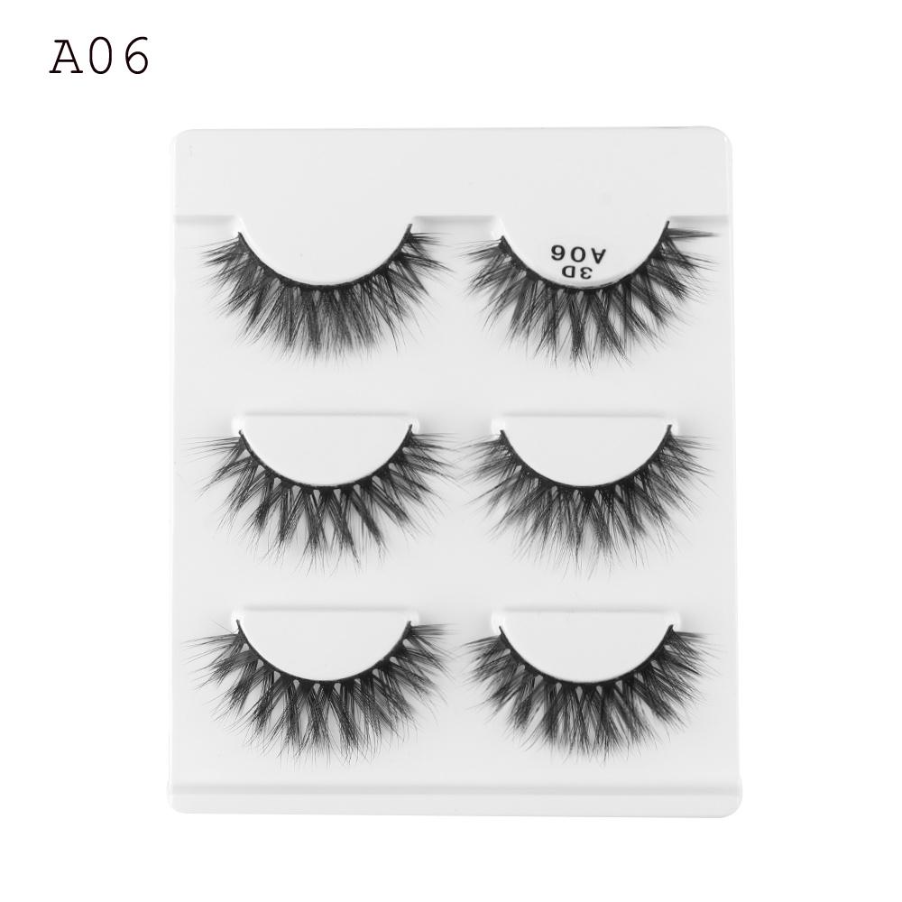 Attraktive Handgefertigte Kreuzförmige Wispy Lashes Voluminöse Wimpern Falsche Wimpern Verlängerungswerkzeuge 3d-a06