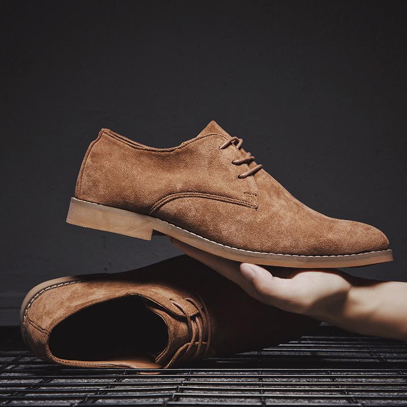 Mode Frühling Herbst Mode Spitz Wildleder Herren Freizeitschuhe Herren Businessschuhe 44 braun