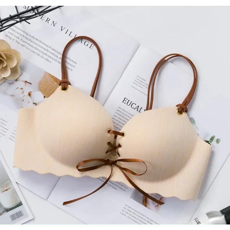 Push-Up BHs Sexy Nahtlose Damenunterwäsche Bügellos Damen Bralette Beauty Back Dessous Damen Büstenhalter 32/70 gelb