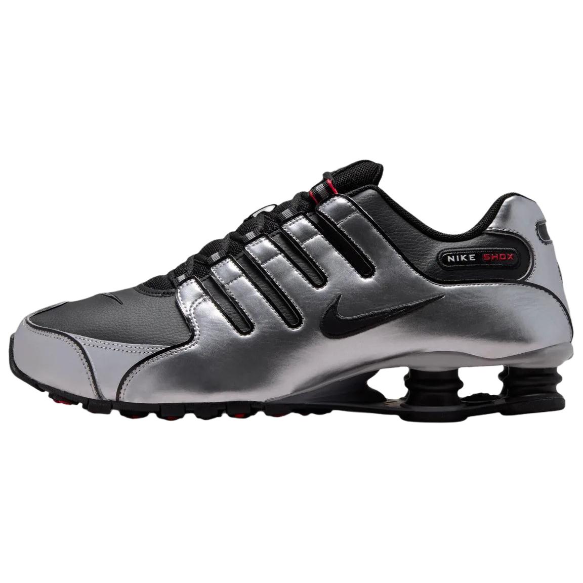 Nike Shox NZ Schwarz Metallic Silber University Rot Unisex Sneaker IU7506-001 48.5