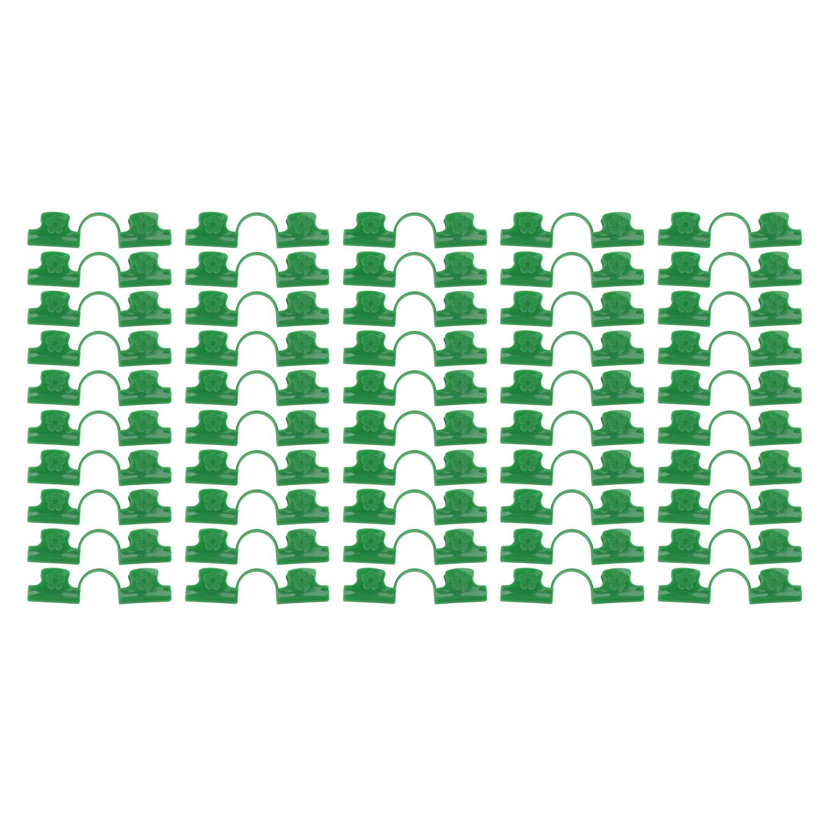 50Pcs Gewächshaus Klemme PE Kunststoff 2 Kopf Anlage Film Klemme Boden Blatt Clip für Gartenbau 8mm / 8mm