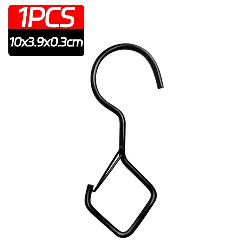 1/10 Stück S-förmiger Haken mit Schnalle, winddicht, Garten, Metall, Hängeverschluss, Küchentopfständer, Kleiderstange, Kleideraufbewahrung, Kleiderbügelhaken