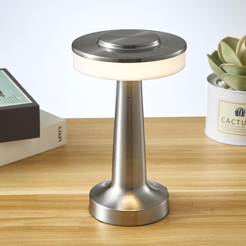 Touch Led Lade Tisch Lampe Kreative Esszimmer Hotel Bar Kaffee Tisch Lampe Outdoor Nachtlicht Wohnzimmer Dekorative Schreibtisch Lampe Silvery-3 Color Dimmable