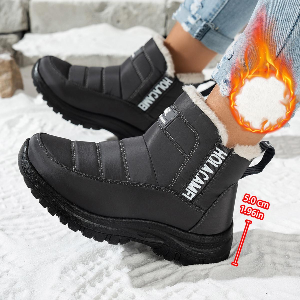 Damen Schwerlast-Winterstiefel Kaltwetter-Wanderstiefel mit rutschfester Gummisohle, Taktische Stiefel für Outdoor, Winterstiefel 43 grau