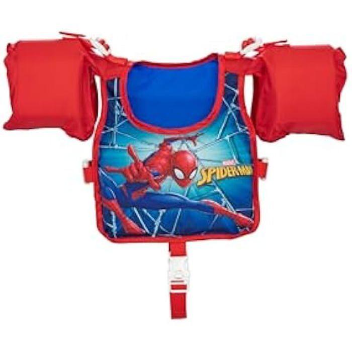 Schwimmweste - BESTWAY - Spiderman™ - 56 cm - Schaumstoff-Schwimmflügel - Verstellbare Passform rot