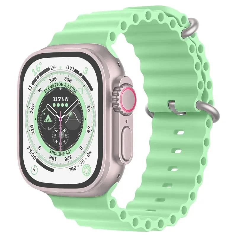 Offizielles Ocean Armband für Apple Watch S11 46mm Ultra 3 49mm Armband Ersatz Silikon Armband correa iWatch 10 9 8 7 6 SE3 38 40 41MM