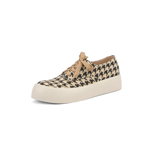 Mode Neue Frauen Schuhe Freizeit Plattform Schuhe Runde Kappe Schuhe Für Frauen Lace-Up Damen Casual Schuhe Leopard Leinwand Handmade 35 white