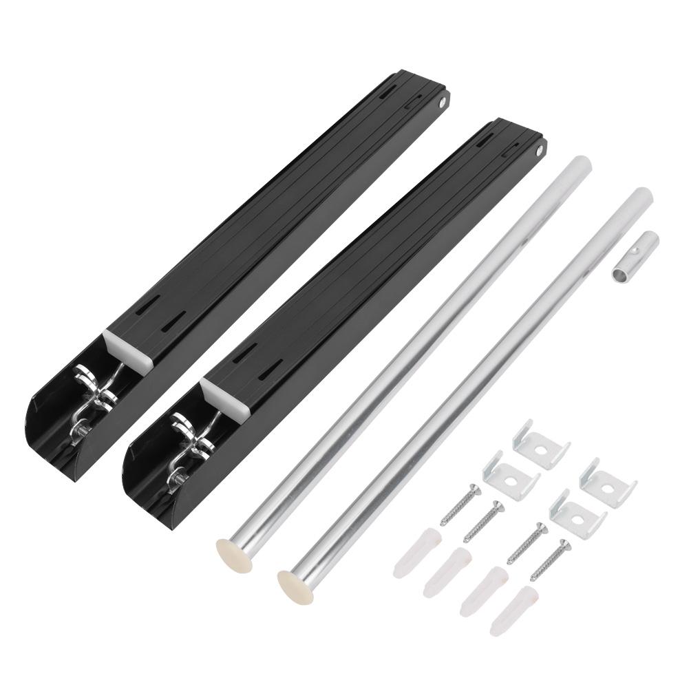 80cm Stange Ausziehbar Faltbarer Wäscheständer Doppelhalterung Wandhalterung für Hotel Balkon